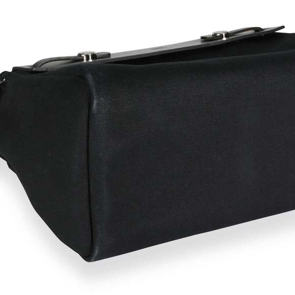 Hermes Black Canvas & Vache Hunter Leather 2-in-1 Herbag Cabas Tote PHW - Picture 4 of 6